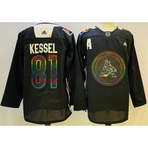 NHL Coyotes 81 Kessel Black 2022 New Adidas Men Jersey