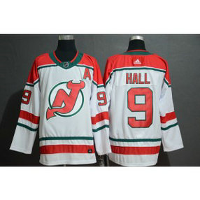 NHL Devils 9 Taylor Hall White Alternate Adidas Men Jersey NHL Devils 9 Taylor Hall White Alternate Adidas Men Jersey