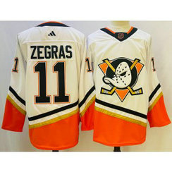 NHL Ducks 11 Zegras White 2022-23 Retro Adidas Men Jersey NHL Ducks 11 Zegras White 2022-23 Retro Adidas Men Jersey