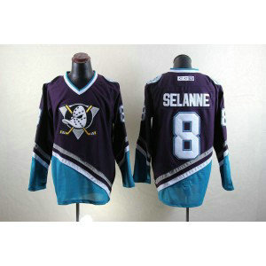 NHL Ducks 8 Teemu Selanne Purple Throwback Male Men Jersey NHL Ducks 8 Teemu Selanne Purple Throwback Male Men Jersey
