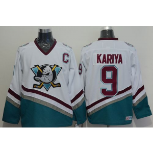 NHL Ducks 9 Paul Kariya White CCM Throwback Men Jersey NHL Ducks 9 Paul Kariya White CCM Throwback Men Jersey