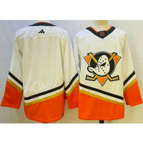 NHL Ducks Blank White 2022-23 Retro Adidas Men Jersey NHL Ducks Blank White 2022-23 Retro Adidas Men Jersey