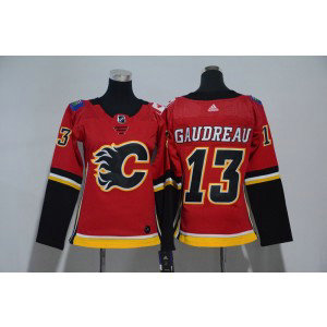 NHL Flames 13 Johnny Gaudreau Red Adidas Women Jersey