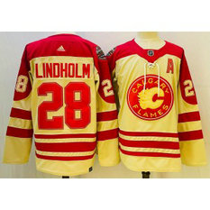 NHL Flames 28 Lindholm Retro Adidad Men Jersey