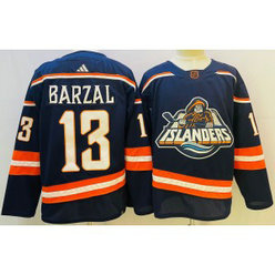 NHL Islanders 13 Mathew Barzal Blue 2022-23 Retro Adidas Men Jersey