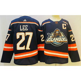 NHL Islanders 27 Anders Lee Blue 2022-23 Retro Adidas Men Jersey