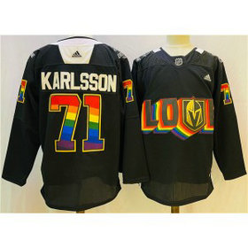 NHL Knights 71 William Karlsson 2022 Black Pride Night Adidas Men Jersey NHL Knights 71 William Karlsson 2022 Black Pride Night Adidas Men Jersey