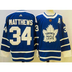 NHL Leafs 34 Auston Matthews Blue 2022-23 Retro Adidad Men Jersey NHL Leafs 34 Auston Matthews Blue 2022-23 Retro Adidad Men Jersey