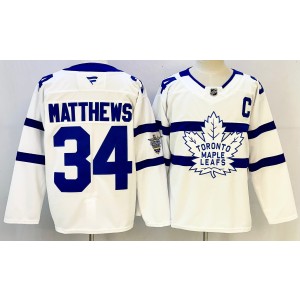 NHL Leafs 34 Auston Matthews White New Men Jersey