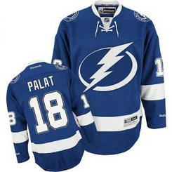 NHL Lightning 18 Ondrej Palat Blue Men Jersey NHL Lightning 18 Ondrej Palat Blue Men Jersey
