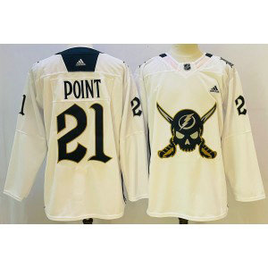 NHL Lightning 21 Point White 2023 Retro Adidas Men Jersey NHL Lightning 21 Point White 2023 Retro Adidas Men Jersey