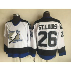 NHL Lightning 26 Martin St. Louis White CCM Throwback Men Jersey NHL Lightning 26 Martin St. Louis White CCM Throwback Men Jersey
