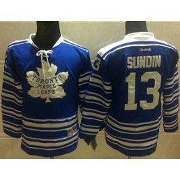 NHL Maple Leafs 13 Mats Sundin Blue 2014 Winter Classic Men Jersey