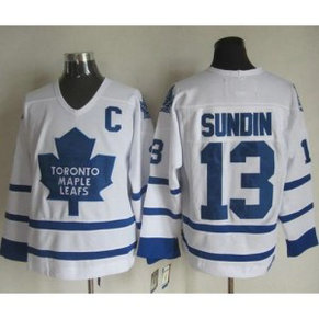 NHL Maple Leafs 13 Mats Sundin White CCM Throwback Men Jersey NHL Maple Leafs 13 Mats Sundin White CCM Throwback Men Jersey