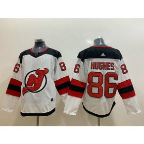 NHL New Jersey Devils 86 Jack Hughes White Adidas Men Jersey NHL New Jersey Devils 86 Jack Hughes White Adidas Men Jersey