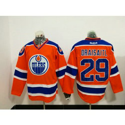NHL Oilers 29 Leon Draisaitl Orange Alternate Men Jersey NHL Oilers 29 Leon Draisaitl Orange Alternate Men Jersey
