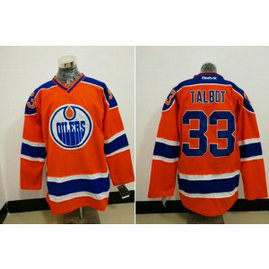 NHL Oilers 33 Cam Talbot Orange Alternate Men Jersey NHL Oilers 33 Cam Talbot Orange Alternate Men Jersey
