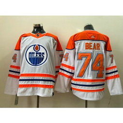 NHL Oilers 74 Ethan Bear White 2021 Adidas Men Jersey NHL Oilers 74 Ethan Bear White 2021 Adidas Men Jersey