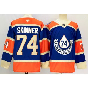 NHL Oilers 74 Skinner Blue 2024 New Fanatics Men Jersey NHL Oilers 74 Skinner Blue 2024 New Fanatics Men Jersey