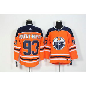 NHL Oilers 93 Ryan Nugent-Hopkins Orange Adidas Men Jersey NHL Oilers 93 Ryan Nugent-Hopkins Orange Adidas Men Jersey