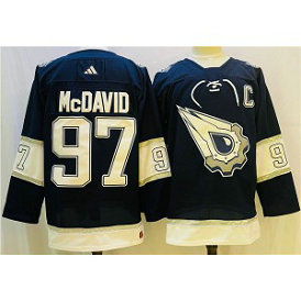 NHL Oilers 97 Connor McDavid Navy White Adidas Men Jersey NHL Oilers 97 Connor McDavid Navy White Adidas Men Jersey