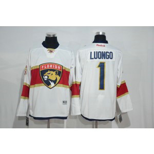 NHL Panthers 1 Roberto Luongo White New Logo Men Jersey NHL Panthers 1 Roberto Luongo White New Logo Men Jersey