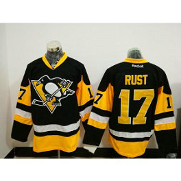 NHL Penguins 17 Bryan Rust Black Alternate Men Jersey