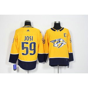 NHL Predators 59 Roman Josi Yellow Adidas Men Jersey NHL Predators 59 Roman Josi Yellow Adidas Men Jersey