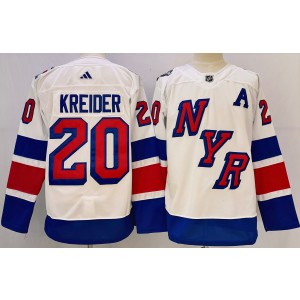 NHL Rangers 20 Chris Kreider White 2024 Stadium Series Adidas Men Jersey NHL Rangers 20 Chris Kreider White 2024 Stadium Series Adidas Men Jersey