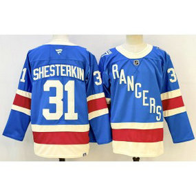 NHL Rangers 31 Igor Shesterkin Blue 2025 New Men Jersey