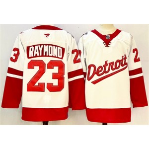 NHL Red Wings 23 Lucas Raymond White Red 2024-25 New Men Jersey NHL Red Wings 23 Lucas Raymond White Red 2024-25 New Men Jersey