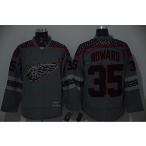NHL Red Wings 35 Jimmy Howard Charcoal Cross Check Fashion Men Jersey NHL Red Wings 35 Jimmy Howard Charcoal Cross Check Fashion Men Jersey