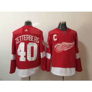 NHL Red Wings 40 Henrik Zetterberg Red Adidas Men Jersey
