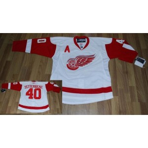NHL Red Wings 40 Henrik Zetterberg White Men Jersey NHL Red Wings 40 Henrik Zetterberg White Men Jersey