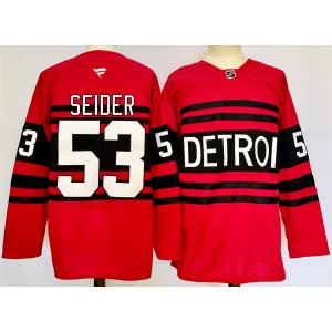 NHL Red Wings 53 SEIDER Red 2024 New Fanatics Men Jersey NHL Red Wings 53 SEIDER Red 2024 New Fanatics Men Jersey