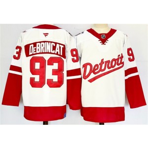 NHL Red Wings 93 Alex DeBrincat White Red 2024-25 New Men Jersey NHL Red Wings 93 Alex DeBrincat White Red 2024-25 New Men Jersey
