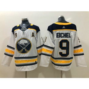 NHL Sabres 9 Jack Eichel White Adidas Men Jersey With A Patch NHL Sabres 9 Jack Eichel White Adidas Men Jersey With A Patch