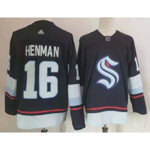 NHL Seattle Kraken 16 Henwan Blue Adidas Men Jersey