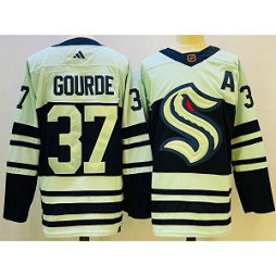 NHL Seattle Kraken 37 Gourde 2022-23 Retro Adidas Men Jersey NHL Seattle Kraken 37 Gourde 2022-23 Retro Adidas Men Jersey