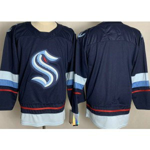 NHL Seattle Kraken Blank Primary Logo Navy Adidas Men Jersey NHL Seattle Kraken Blank Primary Logo Navy Adidas Men Jersey
