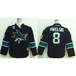 NHL Sharks 8 Joe Pavelski Black Youth Jersey NHL Sharks 8 Joe Pavelski Black Youth Jersey