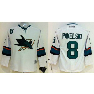 NHL Sharks 8 Joe Pavelski White Youth Jersey NHL Sharks 8 Joe Pavelski White Youth Jersey