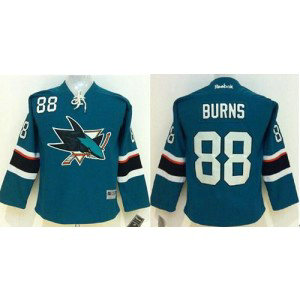 NHL Sharks 88 Brent Burns Green Youth Jersey NHL Sharks 88 Brent Burns Green Youth Jersey