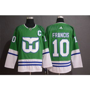 NHL Whalers 10 Ron Francis Green Adidas Men Jersey