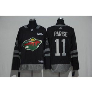 NHL Wild 11 Zach Parise Black 100th Anniversary Season Men Jersey NHL Wild 11 Zach Parise Black 100th Anniversary Season Men Jersey
