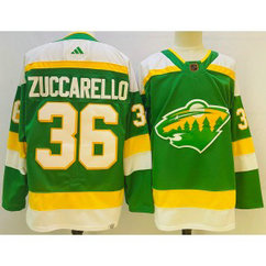 NHL Wild 36 Mats Zuccarello Green 2022-23 Retro Adidas Men Jersey NHL Wild 36 Mats Zuccarello Green 2022-23 Retro Adidas Men Jersey