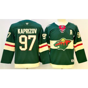 NHL Wild 97 Kirill Kaprizov Green Youth Jersey NHL Wild 97 Kirill Kaprizov Green Youth Jersey