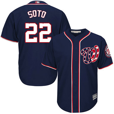 Nationals 22 Juan Soto Navy Cool Base Jersey