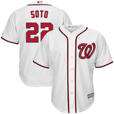 Nationals 22 Juan Soto White Cool Base Jersey