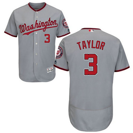 Nationals 3 Michael Taylor Gray Flexbase Jersey